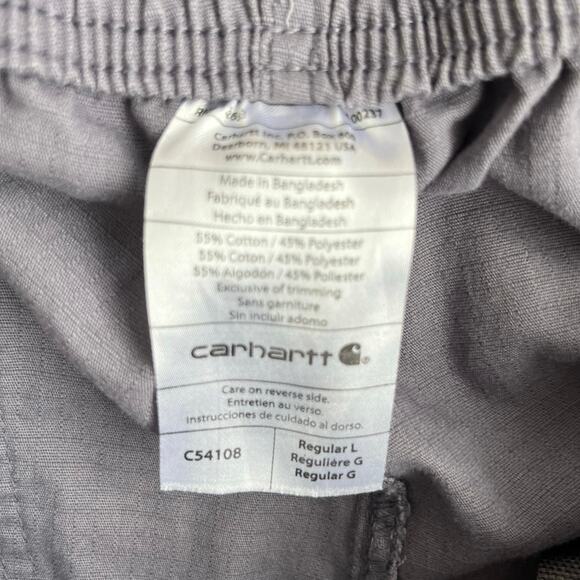 Carhartt Ripstop Boot Cut 8 Pocket Cargo Pant Mens Size Large Gray Classic Fit - Picture 3 of 7